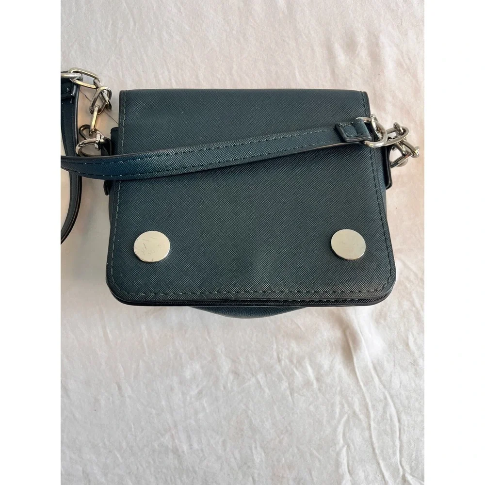 French Connection Chain‎ Zip Shoulder Bag Clutch Navy Blue Cross Body Handbag